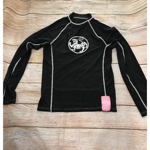 WHITE TIGER WELLNESS WOMEN'S LONGSLEEVE ACTIVEWEAR/FITNESS TOP BLACK SMALL SPF50